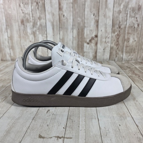 Adidas VL Court 3.0 Women Shoes White Black Gum Sole Low Top Sneakers Size 7.5 - Picture 1 of 8